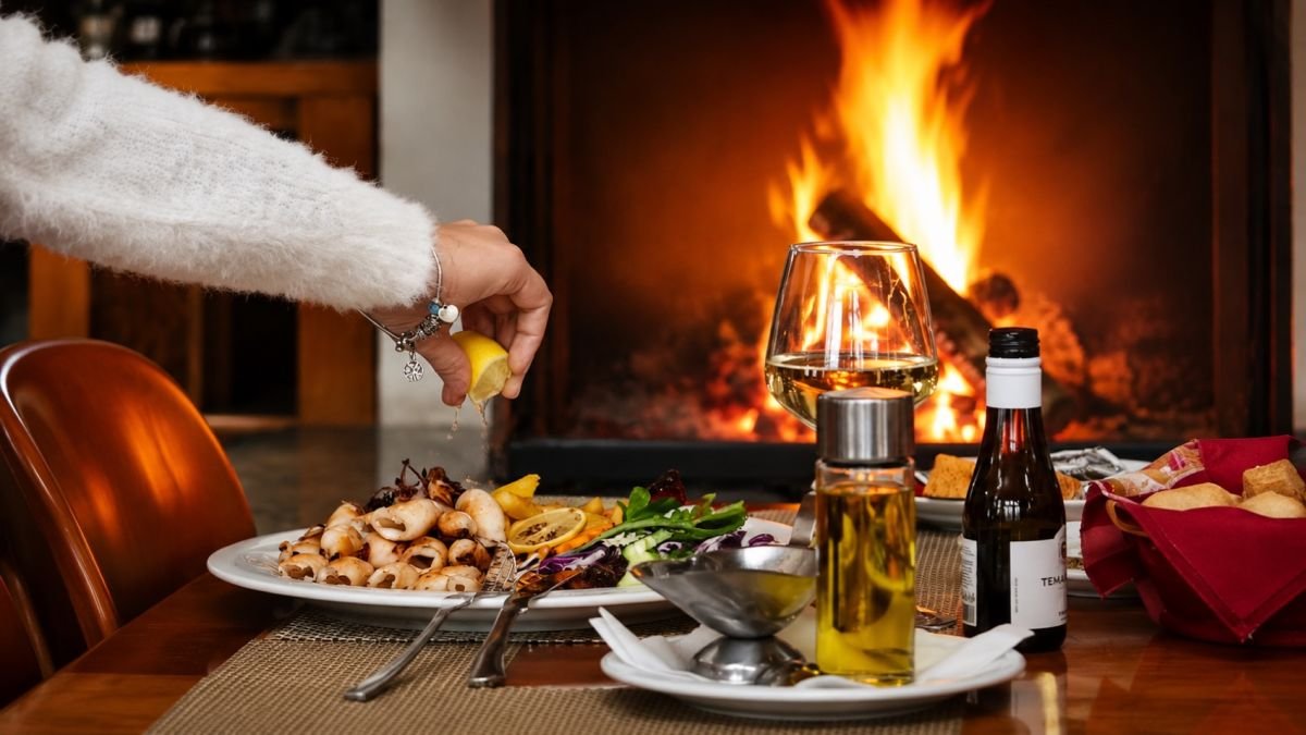 Večera uz kamin u restoranu Semberskog salaša